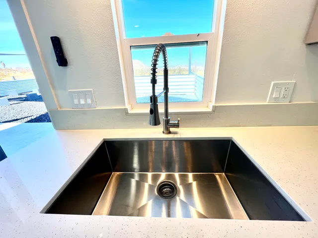 a view closeup counter top space with wooden floor