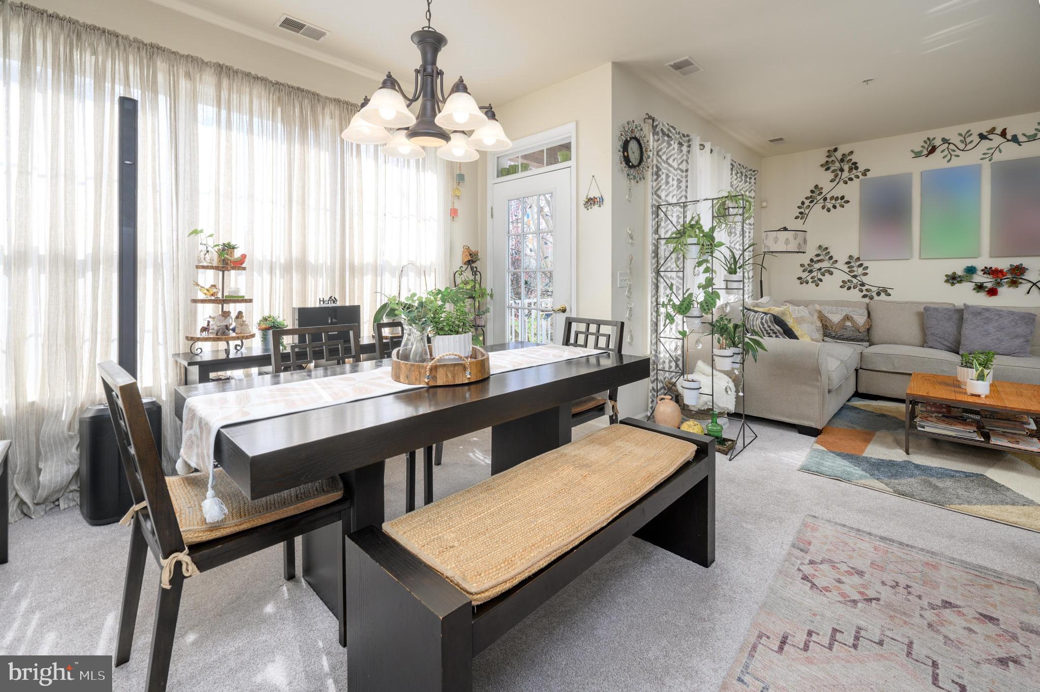 31 Kyle Way Ewing, NJ 08628 - Photo 9 of 25 Dining room with Door to Balcony open to Living Rm