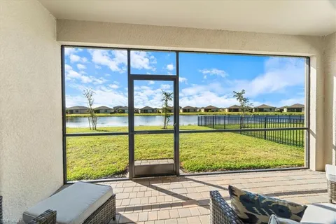 a view of an outdoor space with a window