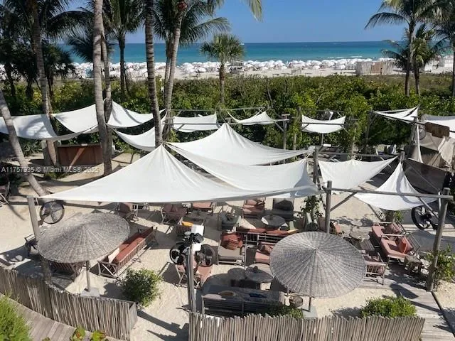 a view of a patio with swimming pool