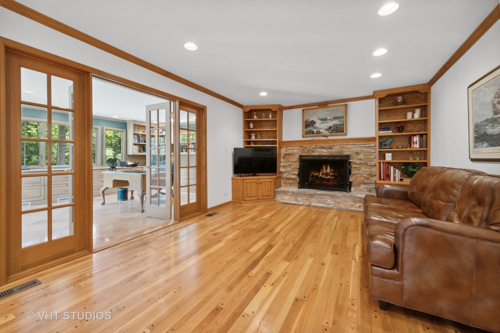 275 Old Mill Road Barrington, IL 60010 - Photo 12 of 45 a living room with furniture large window and a fireplace