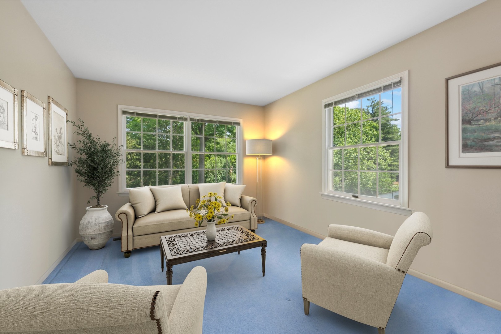 275 Old Mill Road Barrington, IL 60010 - Photo 19 of 45 a living room with furniture and a large window