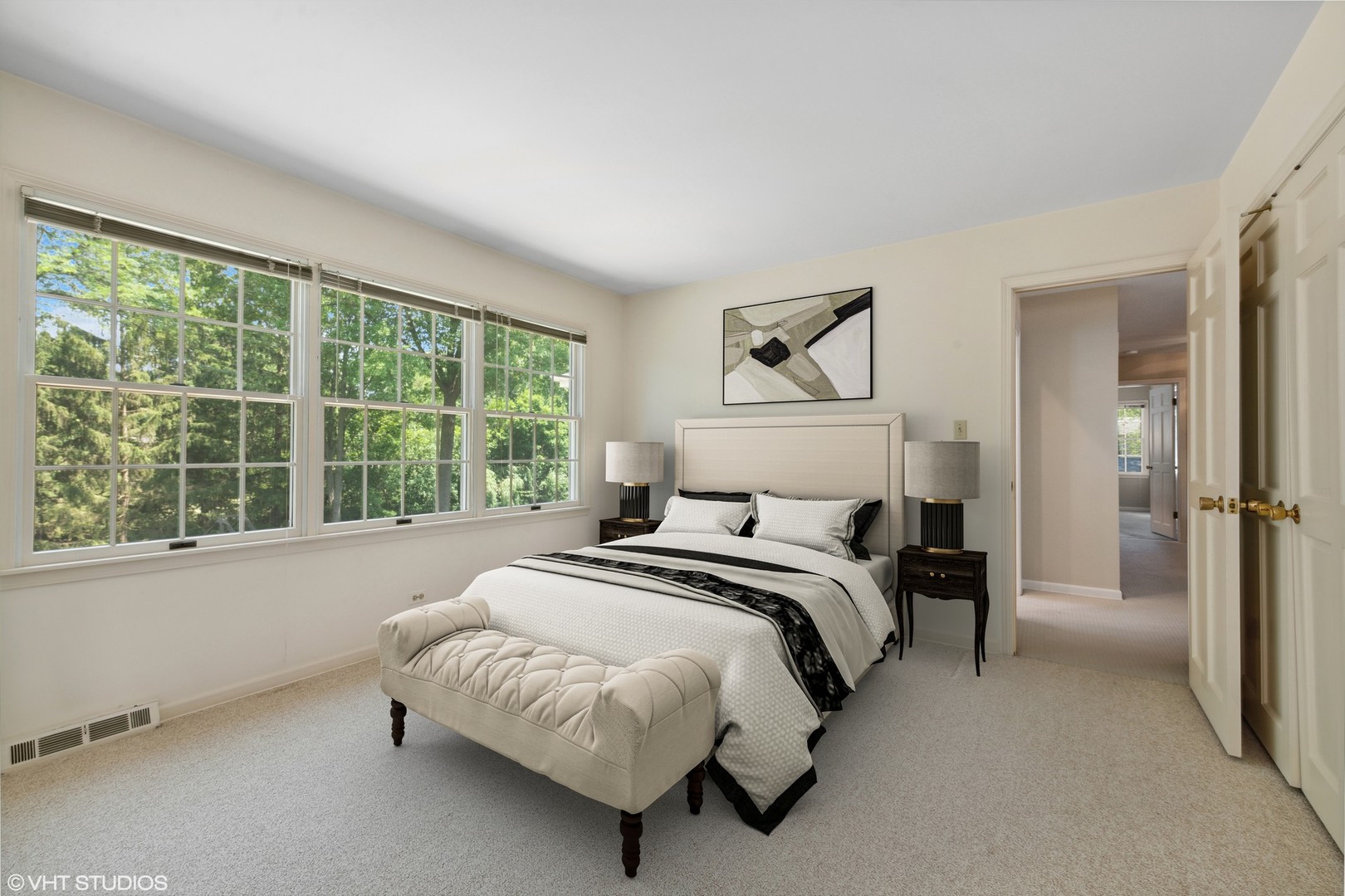 275 Old Mill Road Barrington, IL 60010 - Photo 25 of 45 a bedroom with a bed and a large window