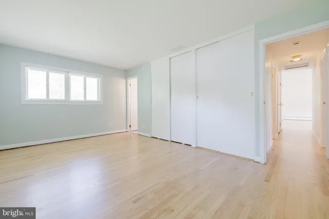 an empty room with a window