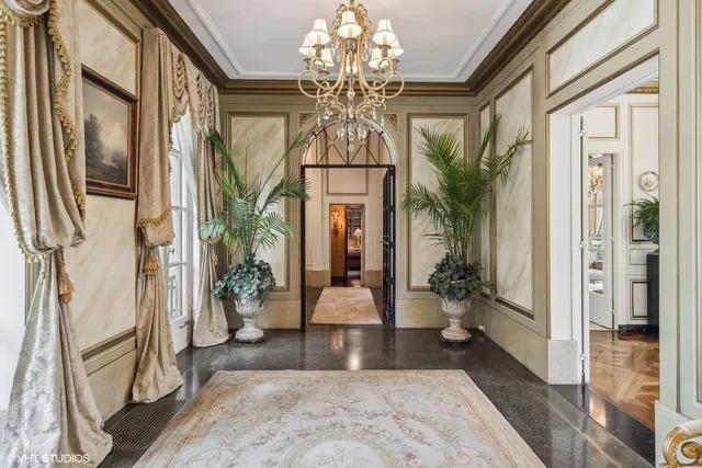 a living room filled with furniture and a potted plant