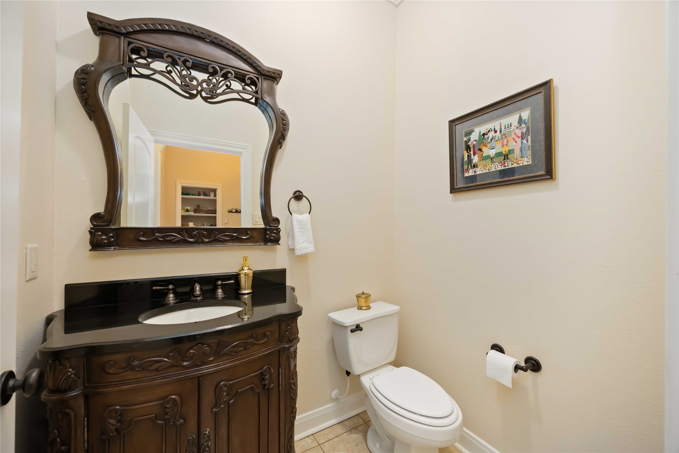 1809 St Beulah Chapel Road Montgomery, TX 77316 - Photo 15 of 50 a bathroom with a toilet a sink and a mirror
