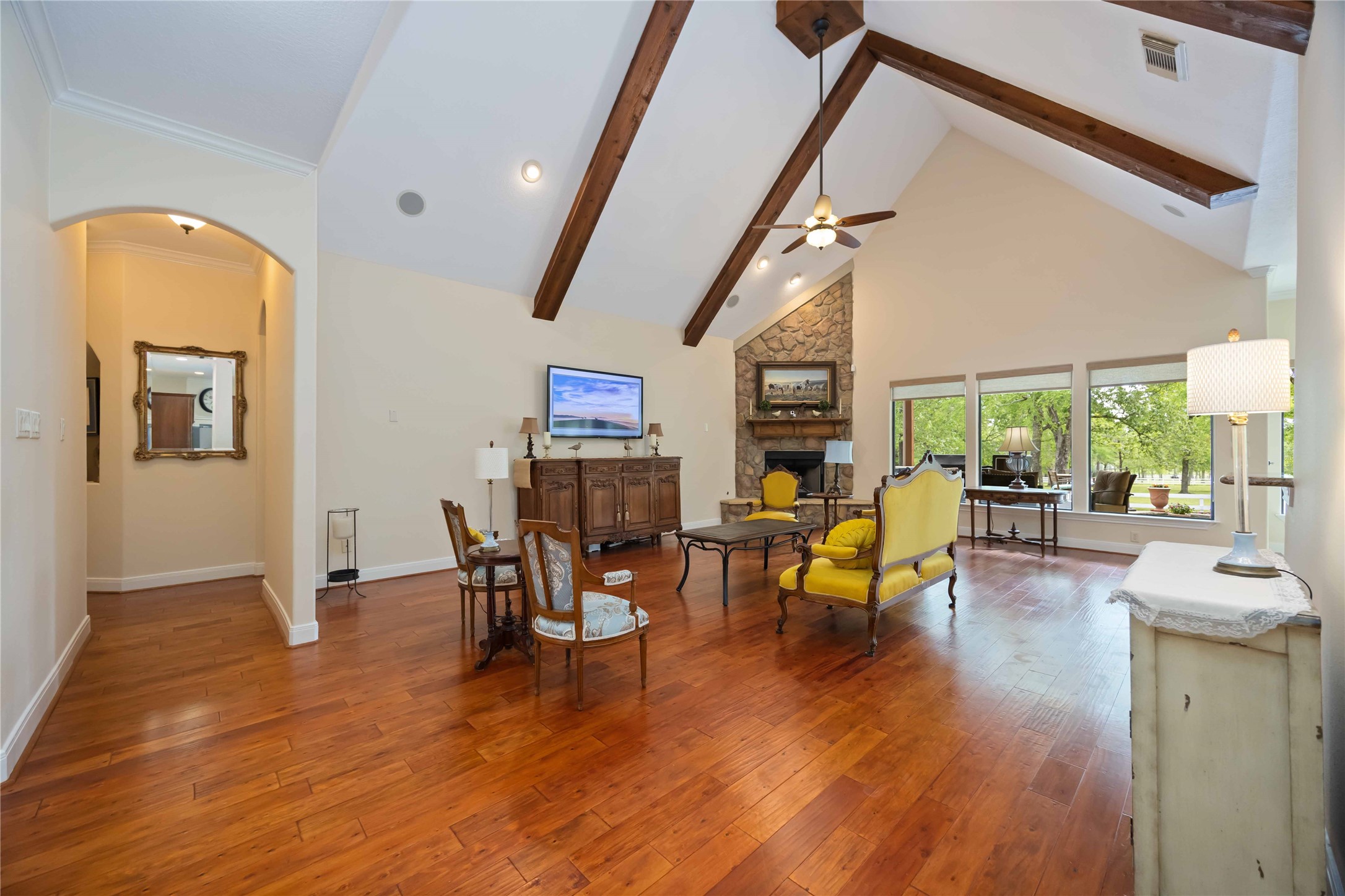 1809 St Beulah Chapel Road Montgomery, TX 77316 - Photo 7 of 50 a living room with furniture and a wooden floor