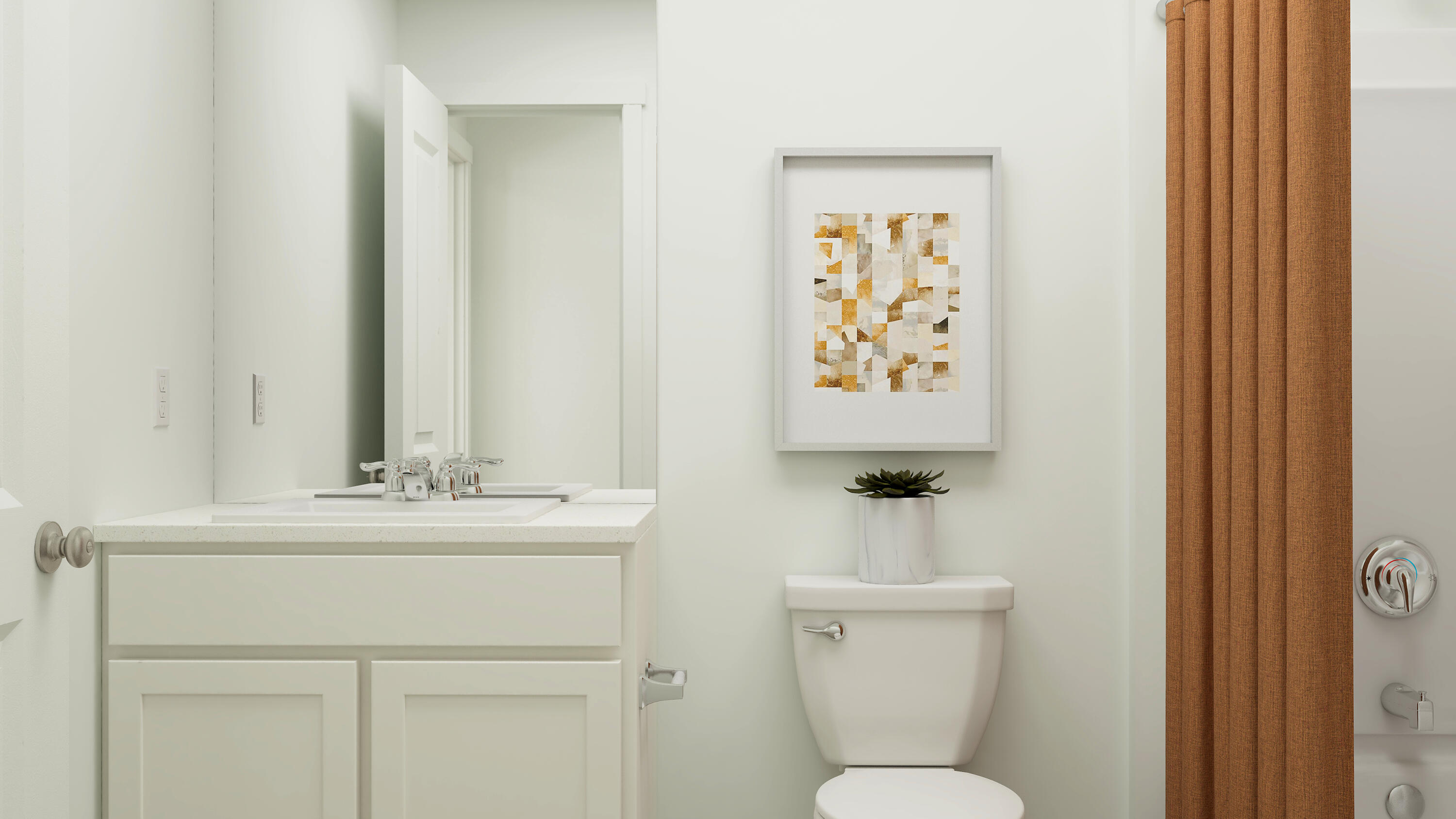 2109 Edgewood Street Lubbock, TX 79403 - Photo 29 of 30 a bathroom with a toilet sink and mirror
