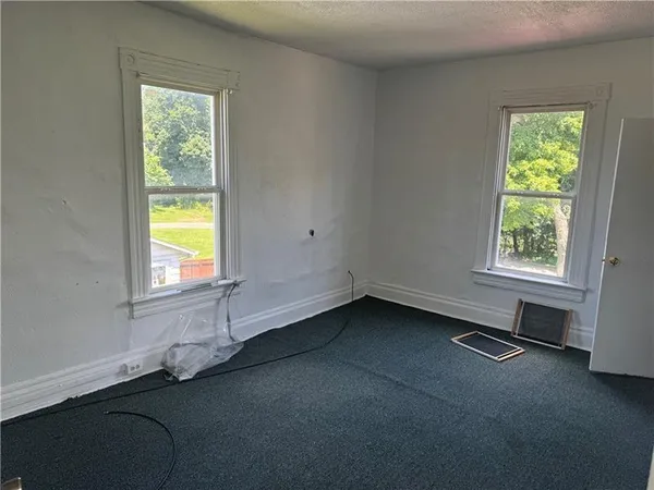 an empty room with a window