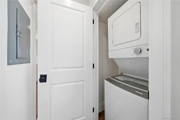 a close view of washer and dryer