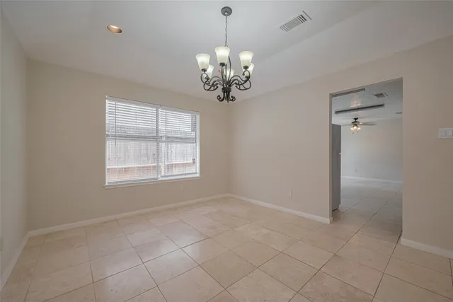 a view of a chandelier in a room