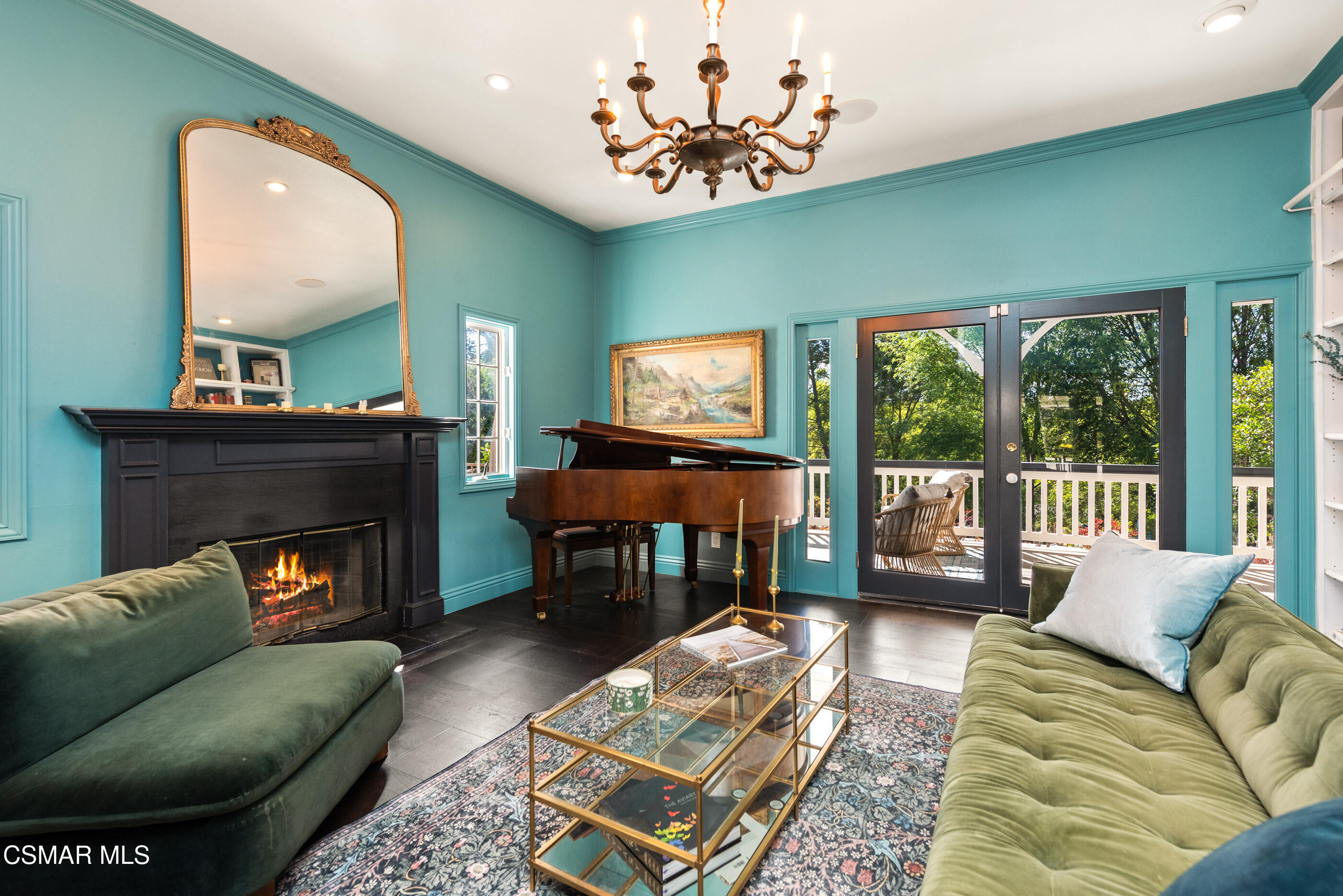 6144 Chesebro Road Agoura Hills, CA 91301 - Photo 25 of 73 a living room with furniture and a fireplace