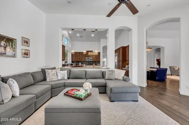 a bathroom with a sink vanity and mirror