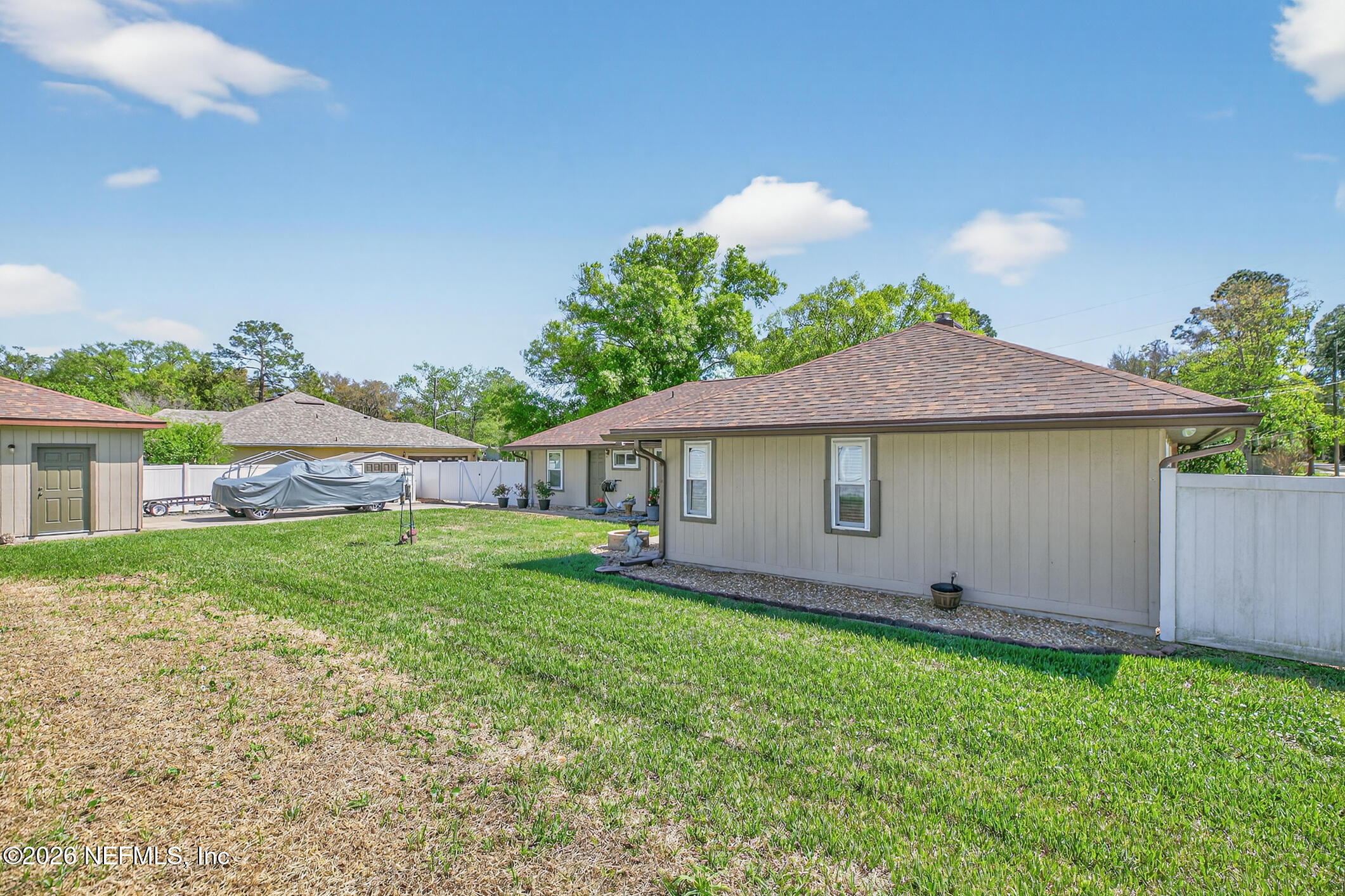 12227 Flynn Woods Road Jacksonville, FL 32223 - Photo 54 of 62 Backyard Flow to Workshop