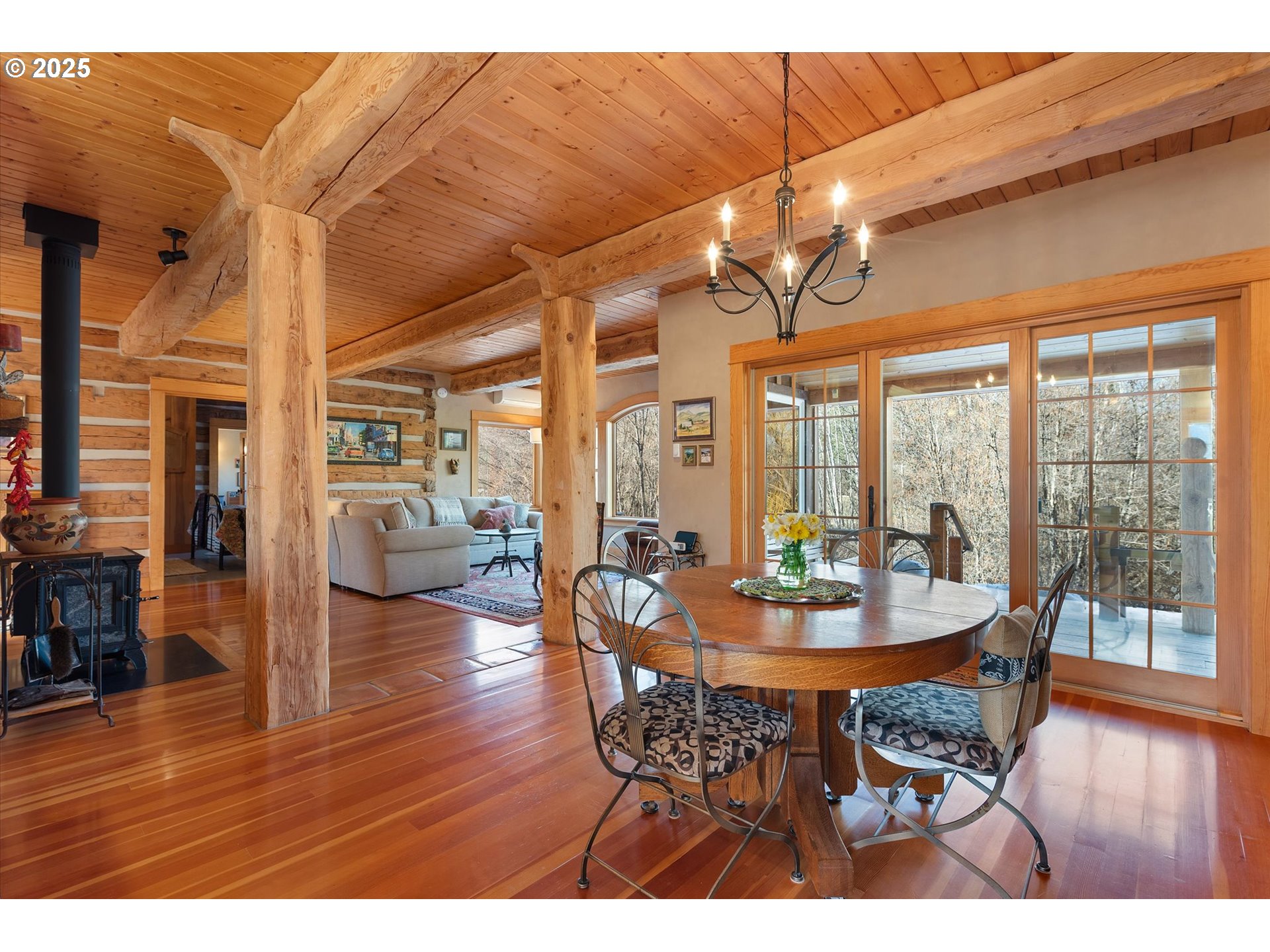 48303 Cornucopia Highway Halfway, OR 97834 - Photo 16 of 48 a dining room with furniture window and wooden floor