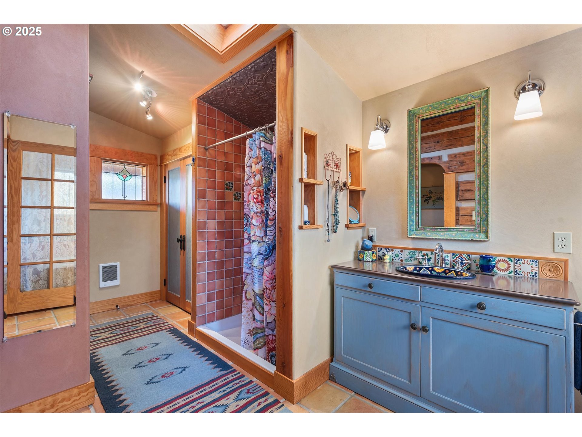 48303 Cornucopia Highway Halfway, OR 97834 - Photo 27 of 48 a bathroom with a sink a mirror and a shower