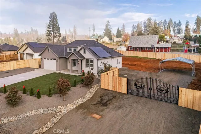 a view of a terrace with a bench