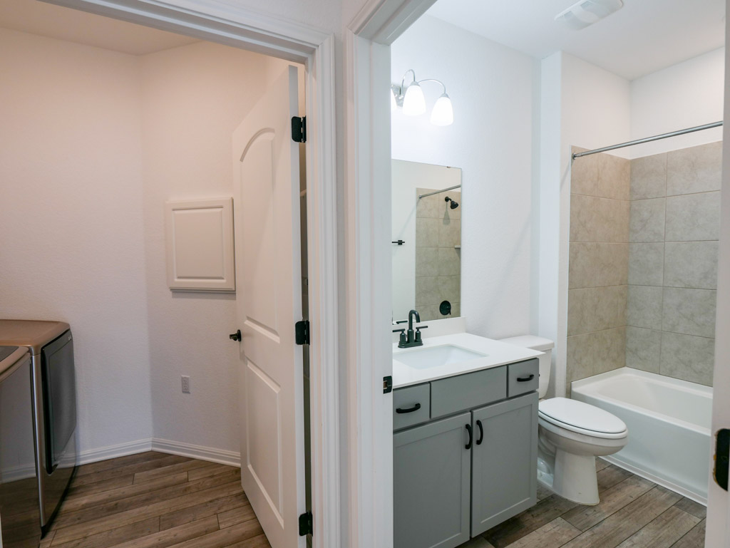 103 Kitty Hawk Road Georgetown, TX 78633 - Photo 27 of 34 a bathroom with a sink a toilet and shower