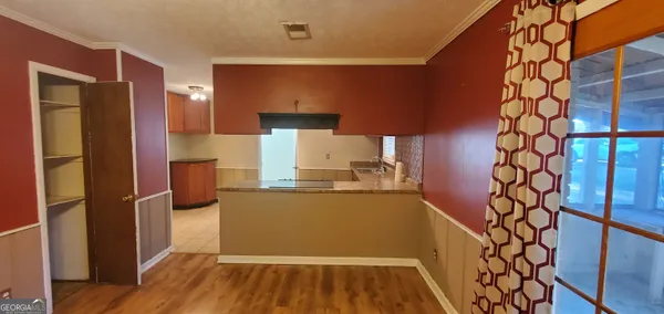 a view of a livingroom with a window