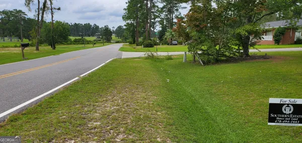 a view of a park with a tree