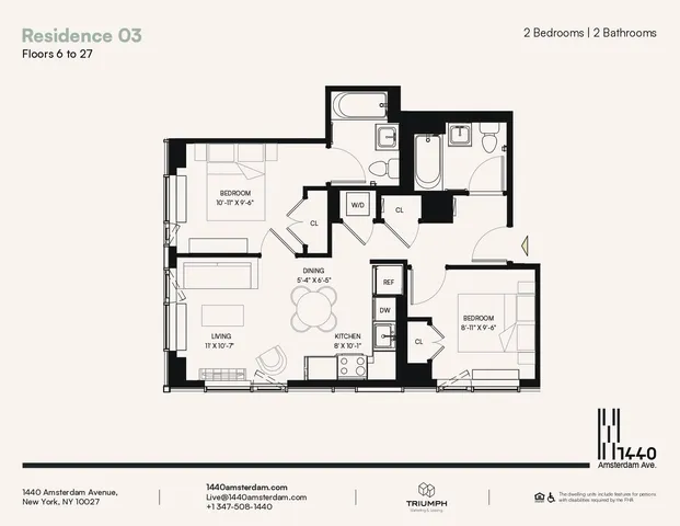 $5,145 | 1440 Amsterdam Avenue, Unit 1703 | Manhattanville