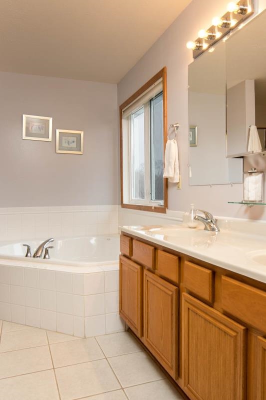 10815 Chicory Ridge Way Roscoe, IL 61073 - Photo 14 of 25 a bathroom with a tub sink and mirror