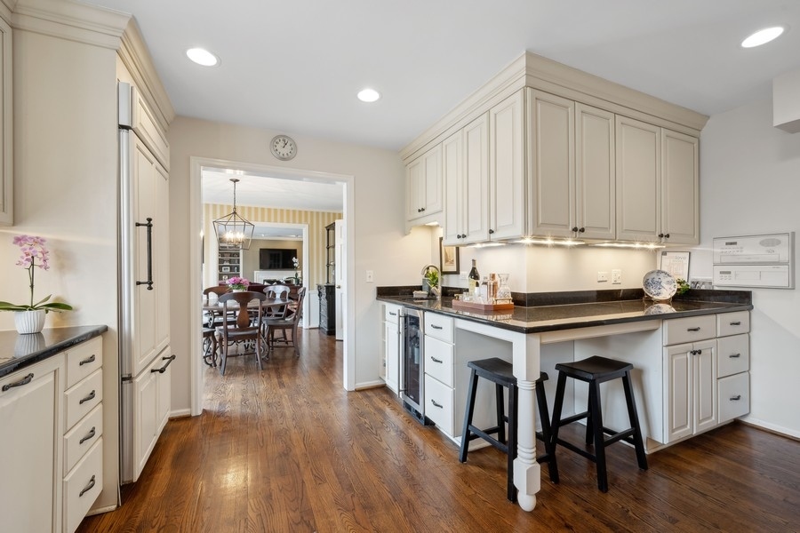 34 Longmeadow Road Winnetka, IL 60093 - Photo 13 of 35 a kitchen with white cabinets and stainless steel appliances