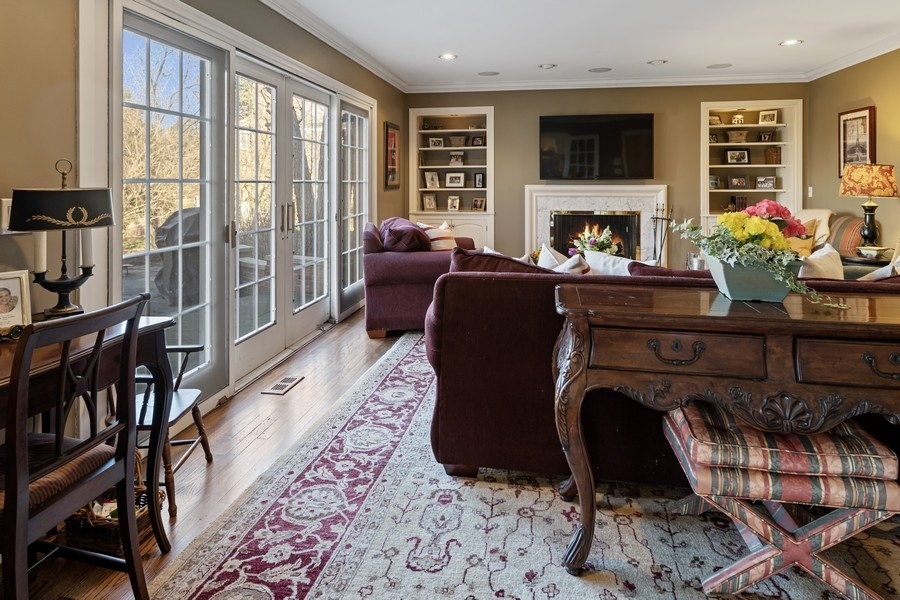 34 Longmeadow Road Winnetka, IL 60093 - Photo 17 of 35 a living room with furniture fireplace and flat screen tv