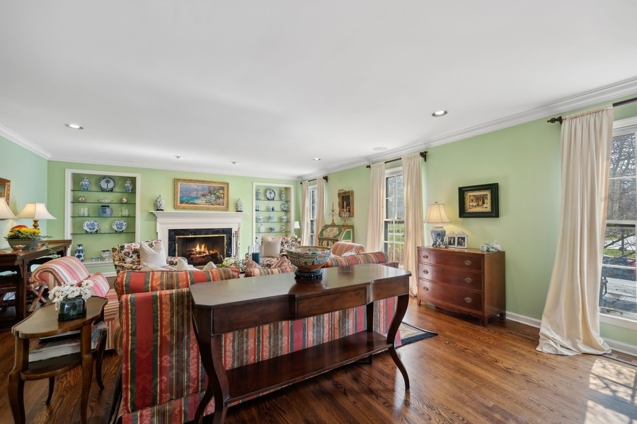 34 Longmeadow Road Winnetka, IL 60093 - Photo 7 of 35 a living room with furniture a fireplace and a window