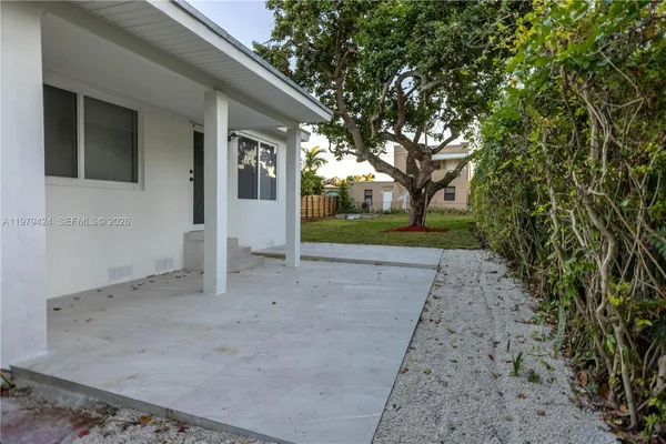 a view of a house with a outdoor space