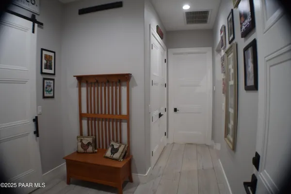 a building with glass door and glass door