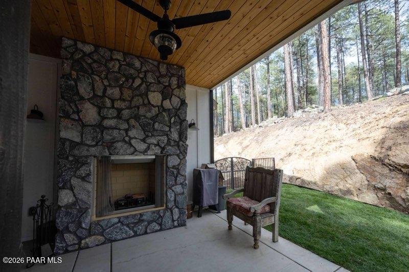 5067 South Big Bug Mesa Road Prescott, AZ 86303 - Photo 52 of 56 Back Fireplace