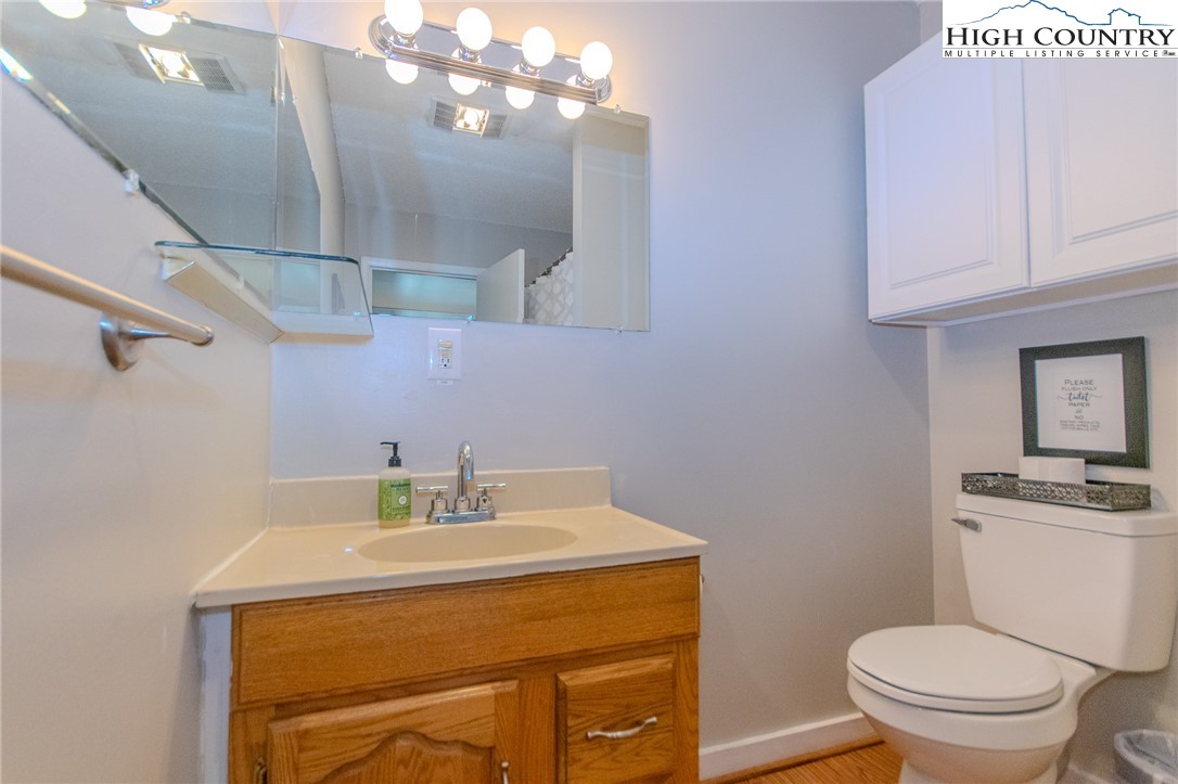 1268 Pine Run Road Boone, NC 28607 - Photo 20 of 48 a bathroom with a sink a toilet and a mirror