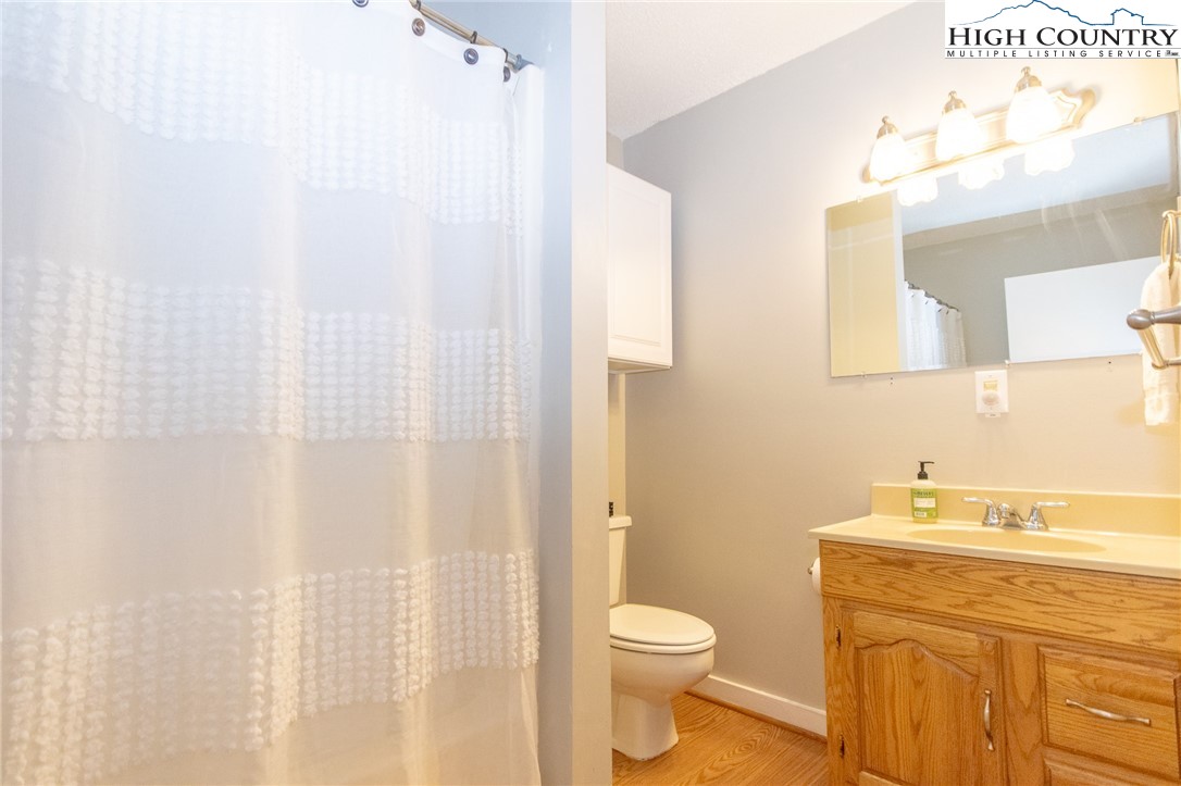 1268 Pine Run Road Boone, NC 28607 - Photo 26 of 48 a bathroom with a sink a toilet and a mirror