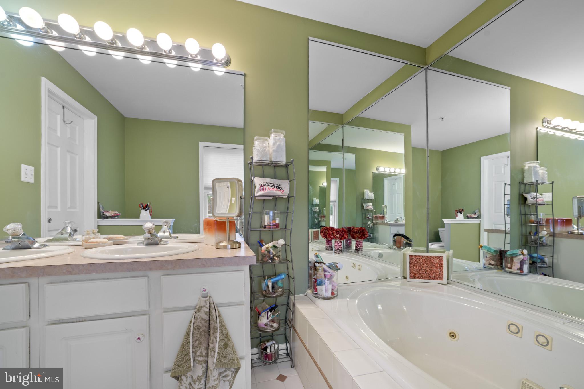 211 South Norwinden Drive Springfield, PA 19064 - Photo 31 of 38 a bathroom with a sink double vanity and a mirror