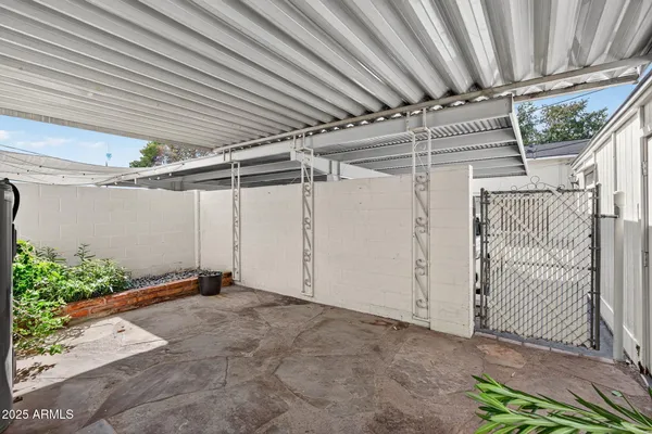 a house view with a seating space