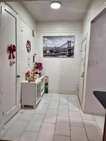 a storage room with a window