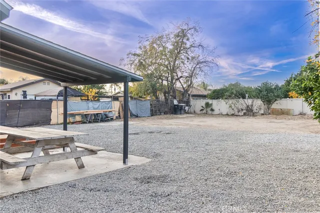 a outdoor view with a sitting space