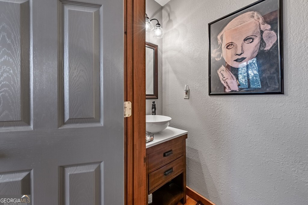 90 Hay Lane Morganton, GA 30560 - Photo 18 of 77 a bathroom with a painting on the wall and a shower
