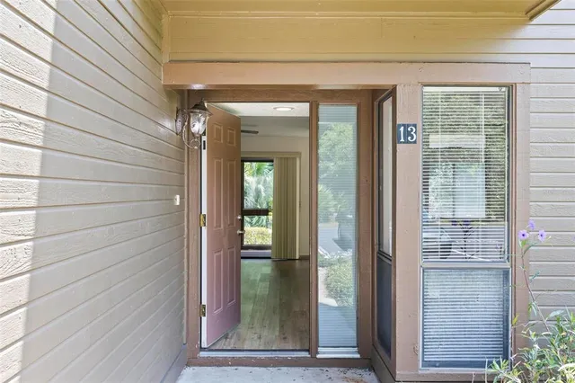 a view of front door