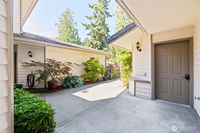 a view of a back yard of the house