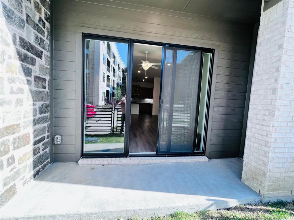 1237 Doris May Drive Allen, TX 75013 - Photo 5 of 19 Private concrete patio with a sliding glass door entry