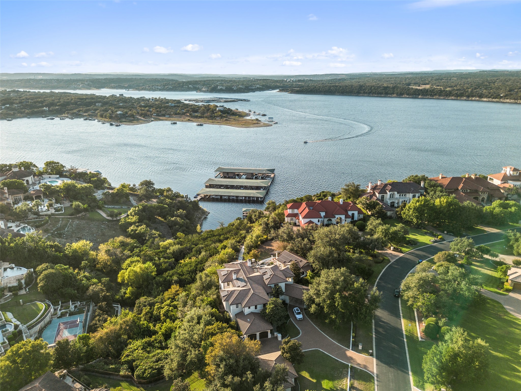203 Bella Riva Drive Austin, TX 78734 - Photo 6 of 40 Anchored in a deep protected cove that maintains water even during drought conditions