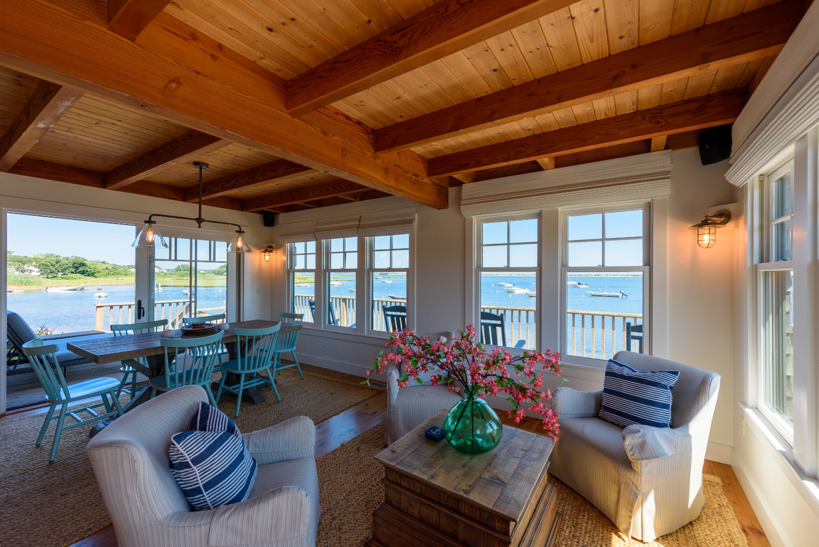25 The Boulevard Edgartown, MA 02539 - Photo 5 of 40 a living room with furniture fireplace and large windows
