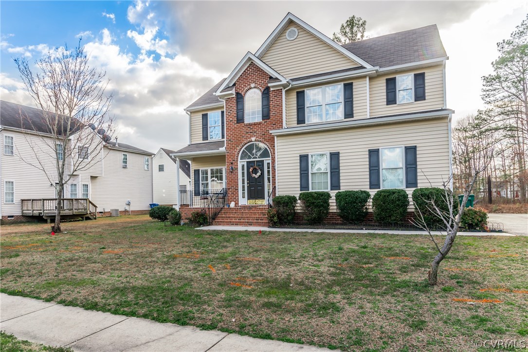 15842 Sandwave Road Chester, VA 23831 - Photo 3 of 40 Sidewalk, brick and vinyl siding, side front porch