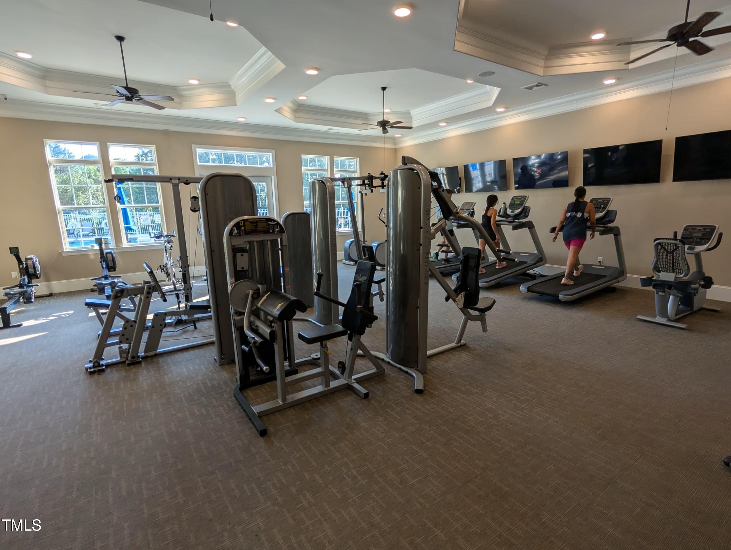 3300 Star Gazing Lane Durham, NC 27703 - Photo 26 of 31 a view of a room with gym equipment