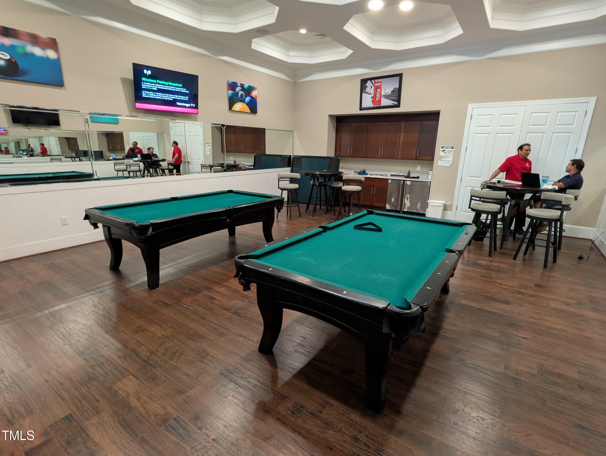 3300 Star Gazing Lane Durham, NC 27703 - Photo 27 of 31 a living room with furniture pool table and a flat screen tv