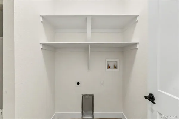 a close view of a closet