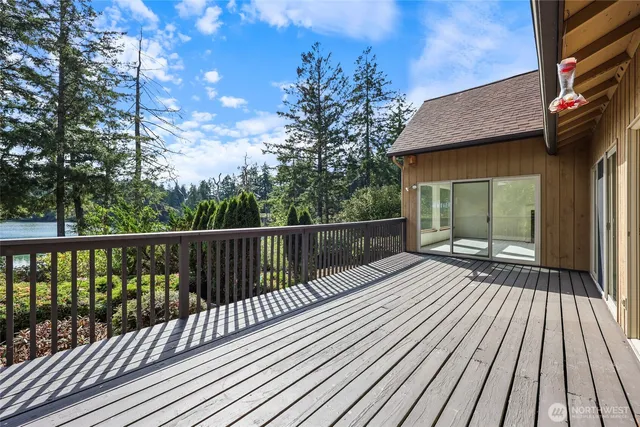 a view of a house with a deck