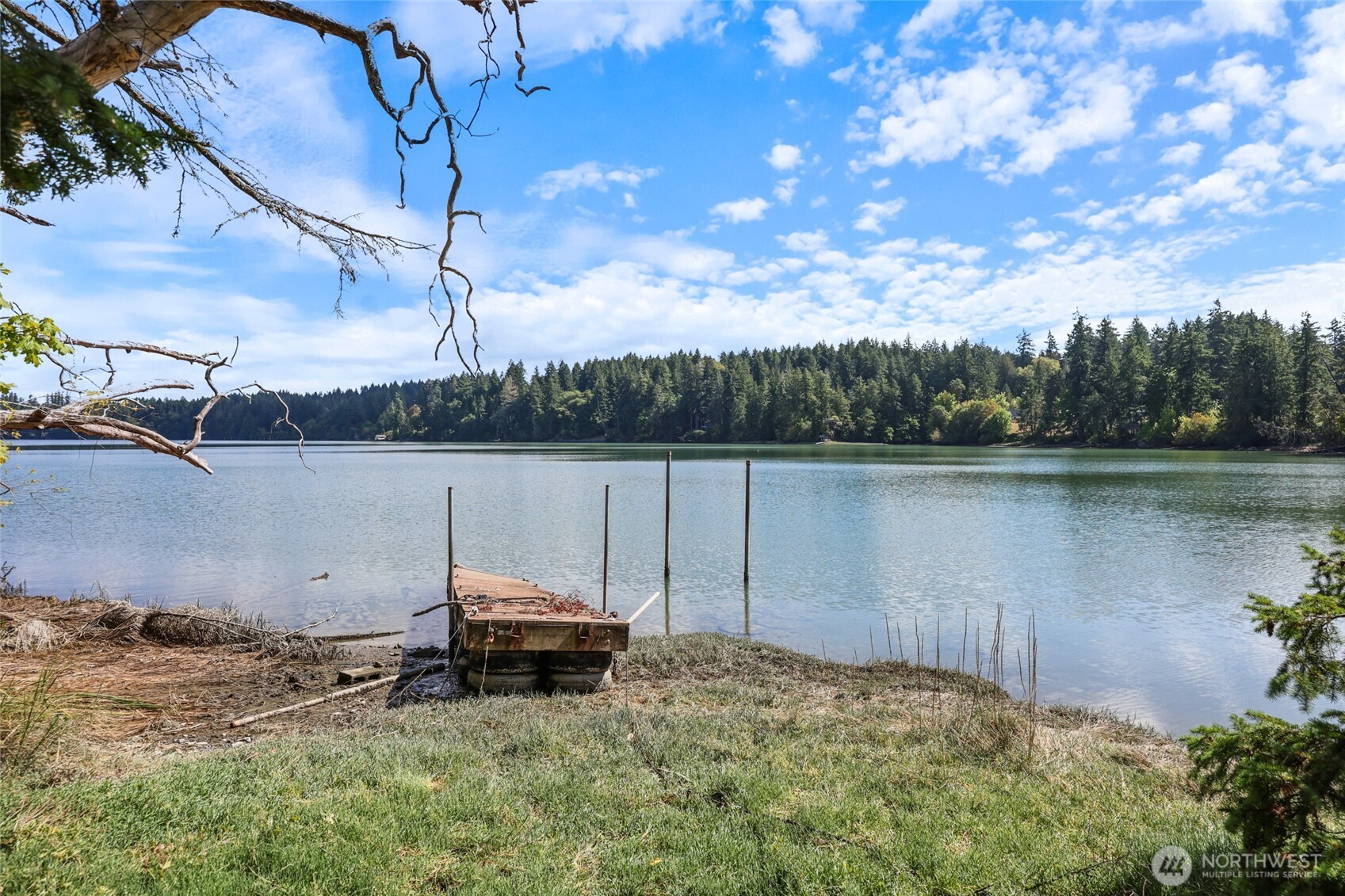 7922 Ellison Loop Northwest Olympia, WA 98502 - Photo 35 of 40 a backyard of a house with lots of green space and lake view